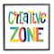 Stupell Industries Creative Zone Kids' Motivational Phrase Vibrant Playful Typography Framed Wall Art